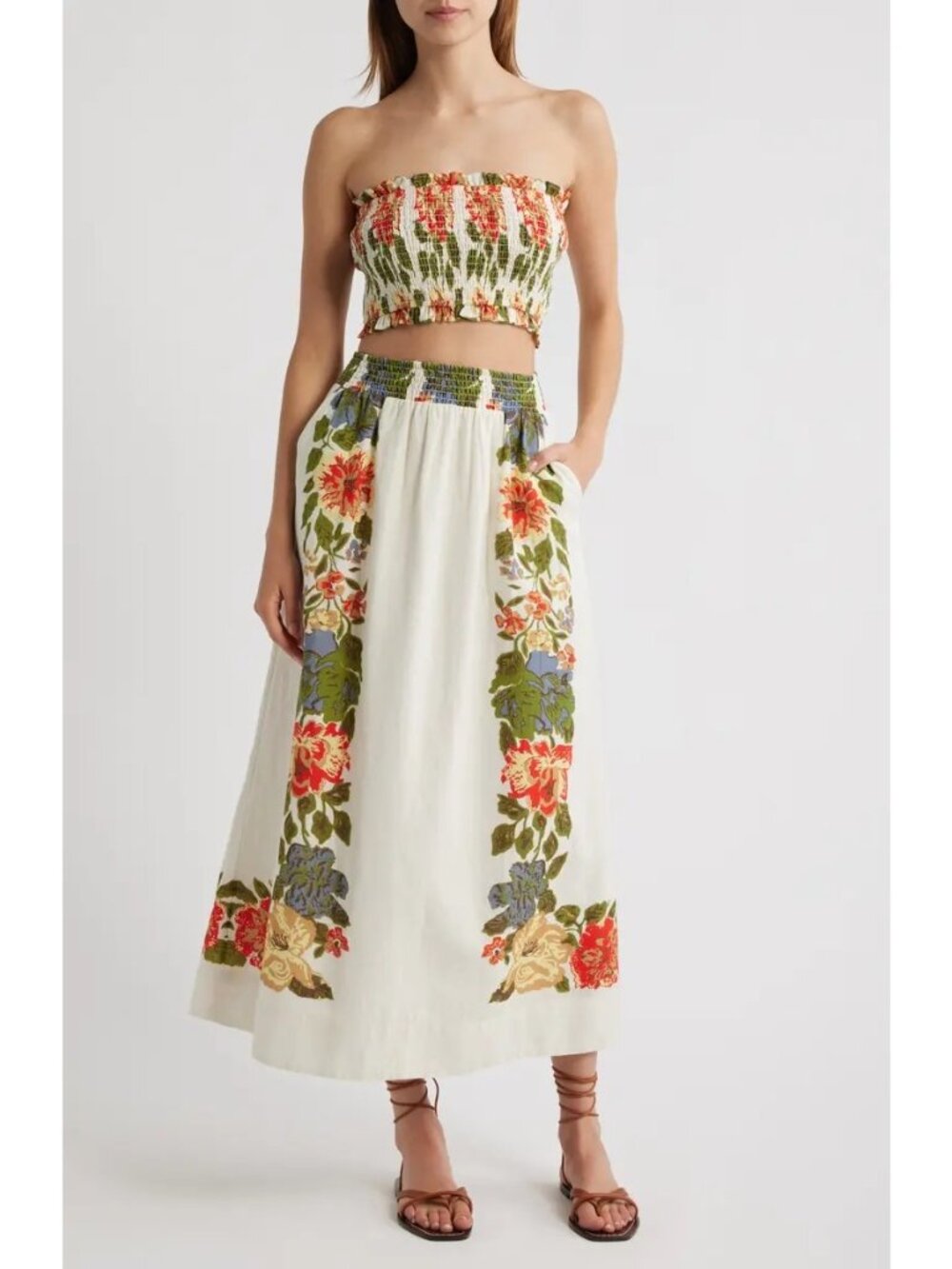 Cleobella Ruby Midi Skirt Set in Juliet Print Small New Womens Maxi Floral - Picture 10 of 10
